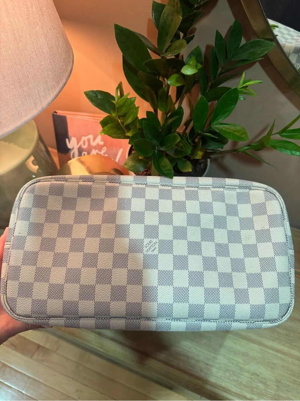 Louis Vuitton Neverfull MM Damier Azur + Rose Ballerine